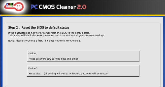 С помощью утилиты PC CMOS Cleaner